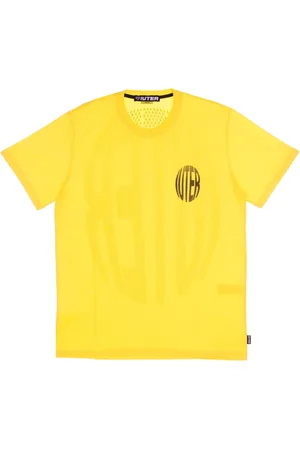IUTER Top, Herre, Gul, L, Uld, Gul Herre Tee, Stilfuldt T-Shirt