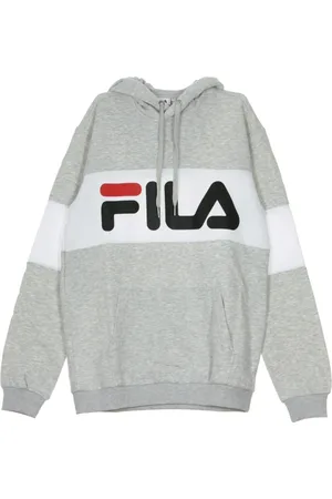 Fila Sweathshirts & Hoodies, Herre, Grå, L, Uld, Blokeret hættetrøje Lysegrå