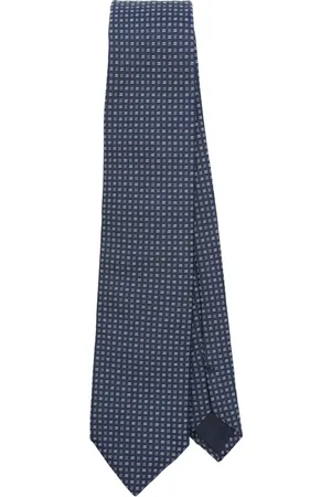 corneliani Tilbehør, Herre, Blå, ONE SIZE, Luksus Silkeslips, Produceret i Italien