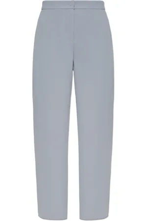 Emporio Armani Bukser, Dame, Grå, S, Polyester, Bukser med let tilspidsede ben