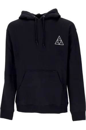 Huf Sweathshirts & Hoodies, Herre, Sort, S, Bomuld, Sort hættetrøje med kængurulomme