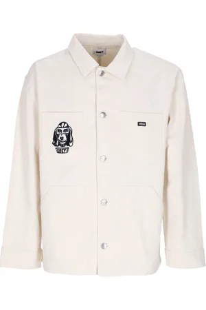Obey Jakke, Herre, , XL, Bomuld, Arbejdstøj Jakke med Krave og Knapper
