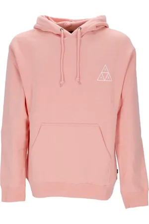 Huf Sweathshirts & Hoodies, Herre, Lyserød, M, Bomuld, Koralfarvet hættetrøje med kængurulomme