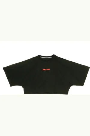DOLLY NOIRE Top, Dame, Sort, M, Uld, Sort & Rød Kvinders Langærmet T-shirt