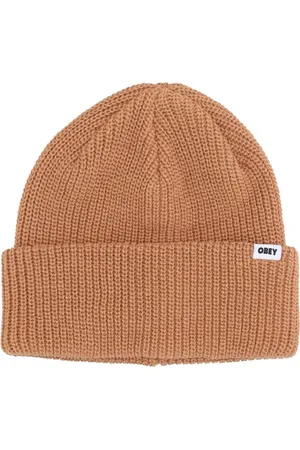 Obey Tilbehør, Herre, Brun, ONE SIZE, Bomuld, Brun Sukker Beanie Hat
