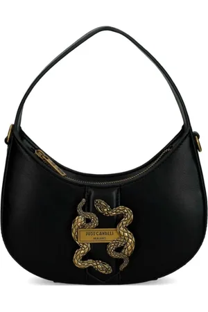 Roberto Cavalli Taske, Dame, Sort, ONE SIZE, Uld, Metalbogstaver Kvinders Taske Sortiment