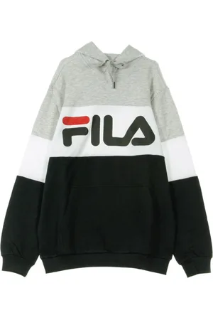Fila Sweathshirts & Hoodies, Herre, Flerfarvet, XS, Uld, Natblokeret hættetrøje Lysegrå