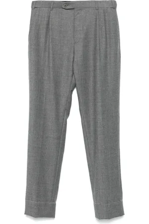 BRIONI Bukser, Herre, Grå, XL, Uld, Uldbukser med lommer
