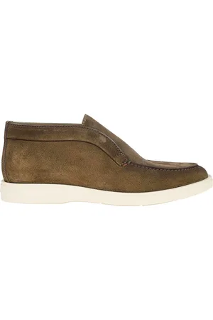santoni Sko, Herre, Grøn, 42 EU, Uld, Stilfulde Slip-On Loafers