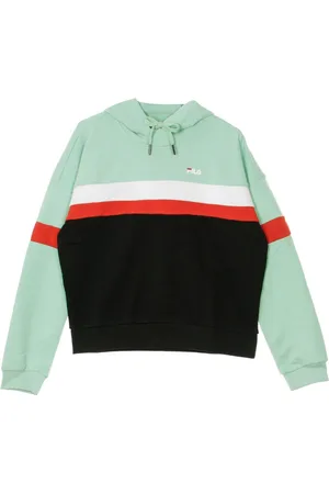 Fila Sweathshirts & Hoodies, Dame, Flerfarvet, S, Kort letvægts hættetrøje Mist Grøn