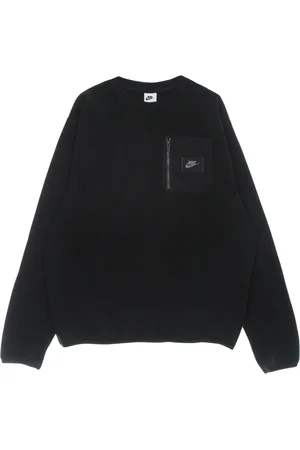 Nike Sweathshirts & Hoodies, Herre, Sort, XL, Uld, Sort Crewneck Fleece Sweatshirt Sportstøj