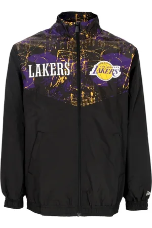 New Era Jakke, Herre, Sort, S, Polyester, NBA All Over Print Track Jacket