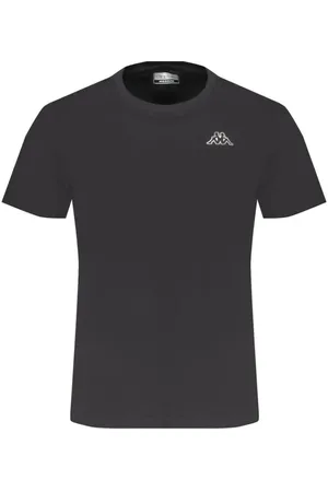 Kappa Top, Herre, Sort, S, Bomuld, Sort Bomuld T-shirt