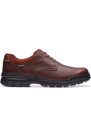 Clarks Sko, Herre, Brun, 41 EU, Læder, Vandtæt Snøresko - Brun
