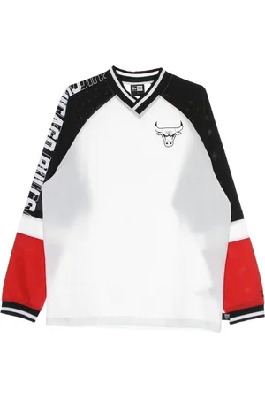 New Era Sport, Herre, Hvid, S, Polyester, NBA Farveblok Langærmet Tee