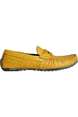 Dolce & Gabbana Sko, Herre, Gul, 43 EU, Læder, Gule Læder Loafer Sko