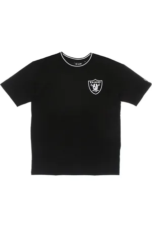 New Era Top, Herre, Sort, L, Bomuld, NFL Distressed Grafisk Tee Sort
