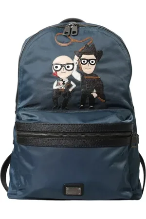 Dolce & Gabbana Taske, unisex, Blå, ONE SIZE, Nylon, Blå Nylon DGFamily Patch Rygsæk