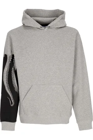Octopus Sweathshirts & Hoodies, Herre, Grå, XL, Bomuld, Lys grå herrehoodie med design