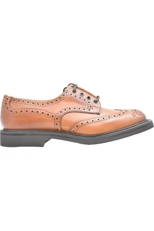 TRICKERS Sko, Herre, Brun, 41 EU, Læder, Bourton Læder Snøresko