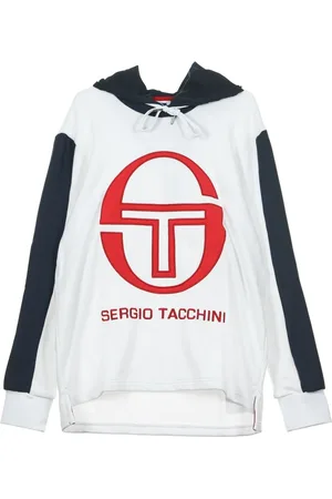 Sergio Tacchini Sweathshirts & Hoodies, Herre, Hvid, XL, Hvid/Marineblå Hættetrøje til Mænd