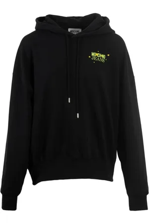 Moschino Sweathshirts & Hoodies, Dame, Sort, M, Uld, Hættetrøje med Grafisk Print