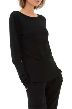 Juvia Top, Dame, Sort, 2XS, Bomuld, Langærmet Modal Bomuld T-shirt Sort
