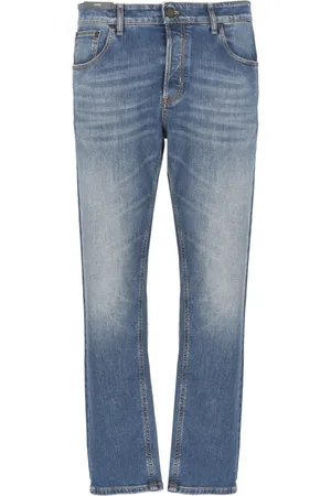 PT Torino Jeans, Herre, Blå, W32, Bomuld, Blå Denim Bomuld Jeans til Mand