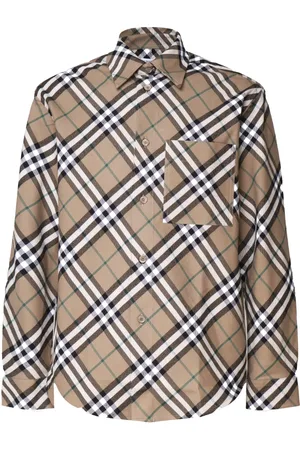 Burberry Skjorte, Herre, , L, Uld, Vintage Check Uldjakke med Sidelomme