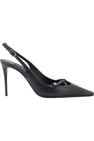 Dolce & Gabbana Sko, Dame, Sort, 37 EU, Læder, Sorte Læderpumps med Metal Spænde