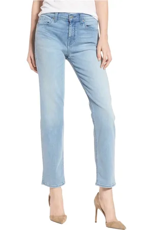 7 for all Mankind Jeans, Dame, Blå, W28, Bomuld, Slim Jeans Roxanne Matte Finish
