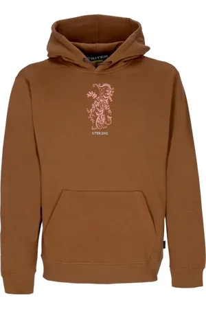 IUTER Sweathshirts & Hoodies, Herre, Brun, S, Bomuld, Brun hættetrøje med kængurulomme