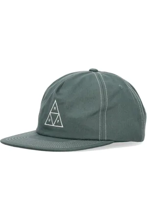 Huf Tilbehør, Herre, Grøn, ONE SIZE, Bomuld, Trekant Snapback Kasket Bomuld Materiale