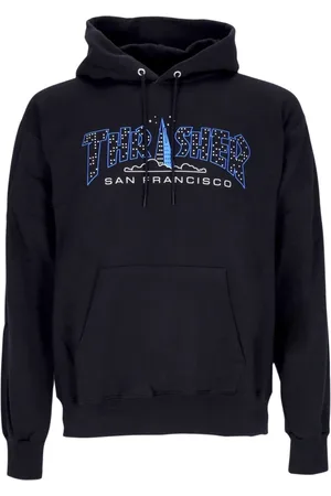 Thrasher Sweathshirts & Hoodies, Herre, Sort, S, Bomuld, Sort Pyramid Hættetrøje