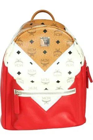 MCM Pre-owned, Herre, Flerfarvet, ONE SIZE, Tyl, Pre-owned Coated canvas rygsaekke