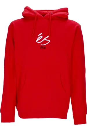Es Sweathshirts & Hoodi, Herre, Rød, XL, Bomuld, Tiger Block Rød Hoodie