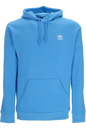 adidas Sweathshirts & Hoodies, Herre, Blå, XL, Bomuld, Blå hættetrøje med kængurulomme