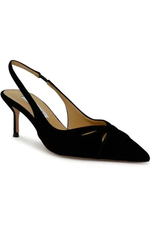 Aquazzura Sko, Dame, Sort, 37 1/2 EU, Sort Velvet Moves Pumps