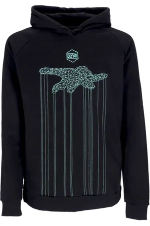 DOLLY NOIRE Sweathshirts & Hoodies, Herre, Sort, L, Bomuld, Sort Kontrol Hættetrøje Let Sweatshirt