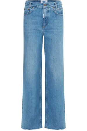 Ball Jeans, Dame, Blå, W32 L32, Uld, Stonewash Straight-Leg Jeans