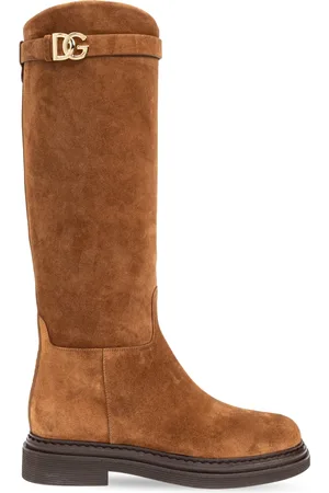 Dolce & Gabbana Sko, Dame, Brun, 39 EU, Suede, Suede støvler