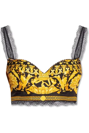 VERSACE Top, Dame, Gul, 2XS, Mønstret tanktop