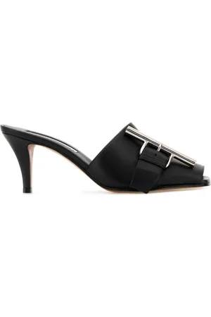 Alexander McQueen Sko, Dame, Sort, 37 EU, Læder, Elegant Sorte Lædermules