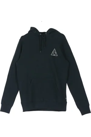 Huf Sweathshirts & Hoodies, Herre, Sort, XL, Bomuld, Sort hættetrøje med snøre
