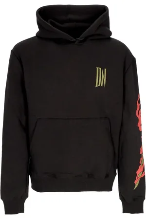 DOLLY NOIRE Sweathshirts & Hoodies, Herre, Sort, XL, Bomuld, Sort Ryu Dragon Hoodie med Kængurulomme