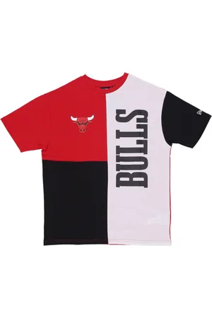 New Era Top, Herre, Flerfarvet, L, Bomuld, Chicago Bulls Logo T-shirt Rød/Sort