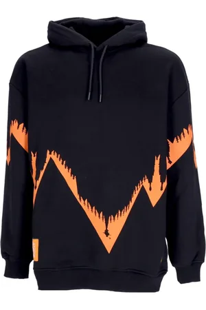 DOLLY NOIRE Sweathshirts & Hoodies, Herre, Sort, L, Bomuld, Milano Herre Oversize Hoodie Sort/Rød