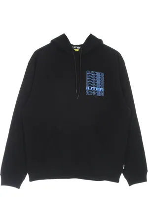 IUTER Sweathshirts & Hoodies, Herre, Sort, XS, Bomuld, Sort hættetrøje med rygtryk