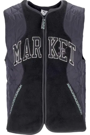 PUMA Jakke, Herre, Sort, XL, Uld, Sort Sherpa Ærmeløs Vest med Lynlås