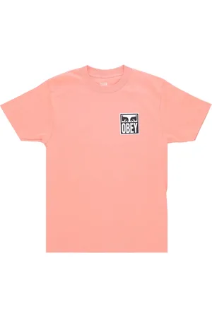 Obey Top, Herre, Lyserød, L, Bomuld, Citrus Eyes Herre T-shirt